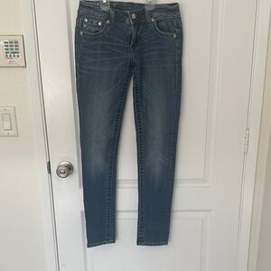 Women's Miss Me Low Rise Skinny Blue Jeans